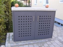 Bild Müllbox Beton Granit-hell